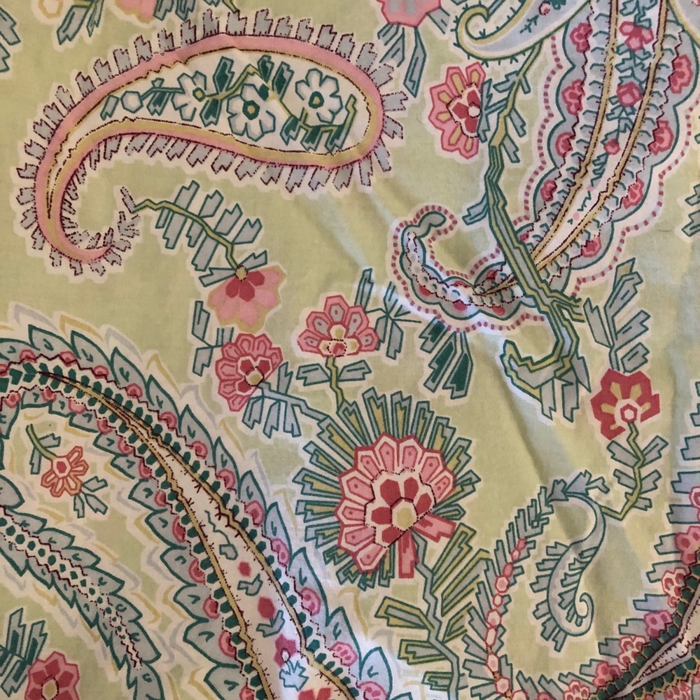 Pottery Barn Fabric Paisley Shower Curtain